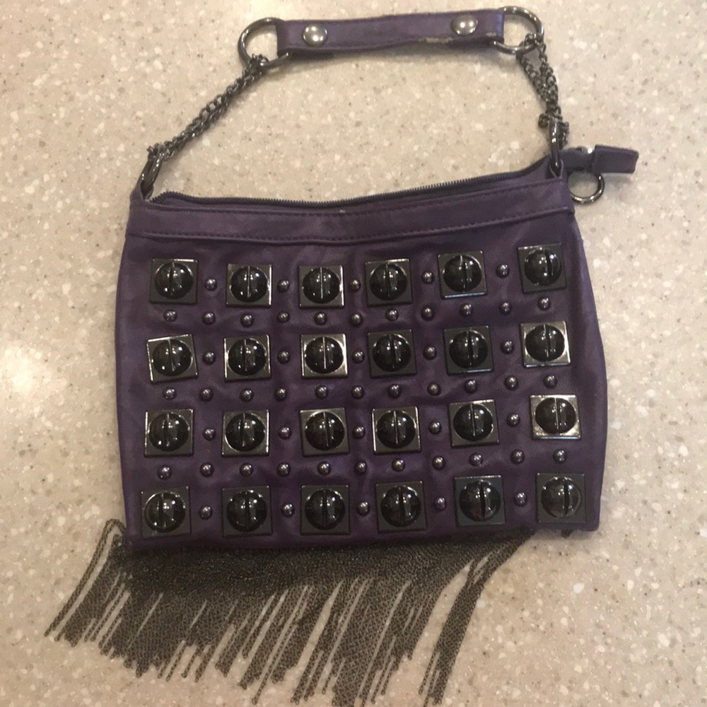 Purple bolt purse